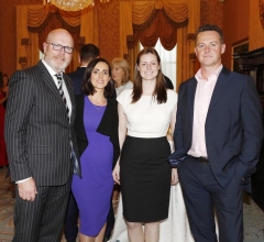 NO REPRO FEE 26/09/2018 National Recruitment Federation Fellowship event. Pictured are (LtoR) Conor Crowley, Aine McGroarty, Caroline Kelly and Stephen Jones at the National Recruitment Federation Fellowship event in The Shelbourne Hotel. Photo: Sasko Lazarov/Photocall Ireland