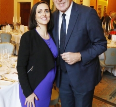 NO REPRO FEE 26/09/2018 National Recruitment Federation Fellowship event. Pictured are (LtoR) Aine McGroarty and Packie Bonner at the National Recruitment Federation Fellowship event in The Shelbourne Hotel. Photo: Sasko Lazarov/Photocall Ireland