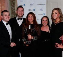 Padraig Haughney Rob Shanahan Mouna Kenzaoui jo power from MartinsenMayer with Liana Canavan of the Irish Independent